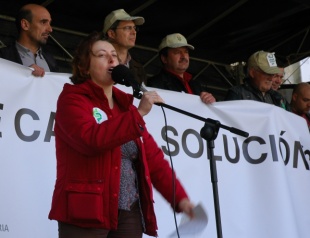 Carme Freire, secretaria xeral do Sindicato Labrego Galego (SLG)