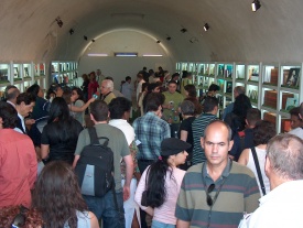 Dous momentos da inauguración da Feira no Castillito