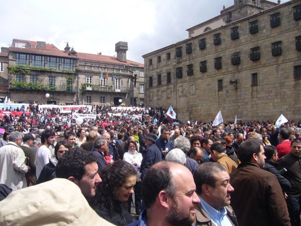 A manifestación, na Quintana